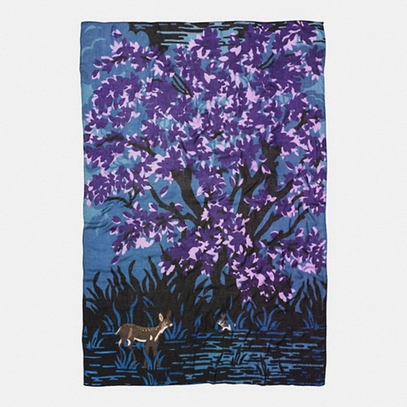 New w Tag Coach 54265 Landscape Shawl Scarf - Picture 1 of 5